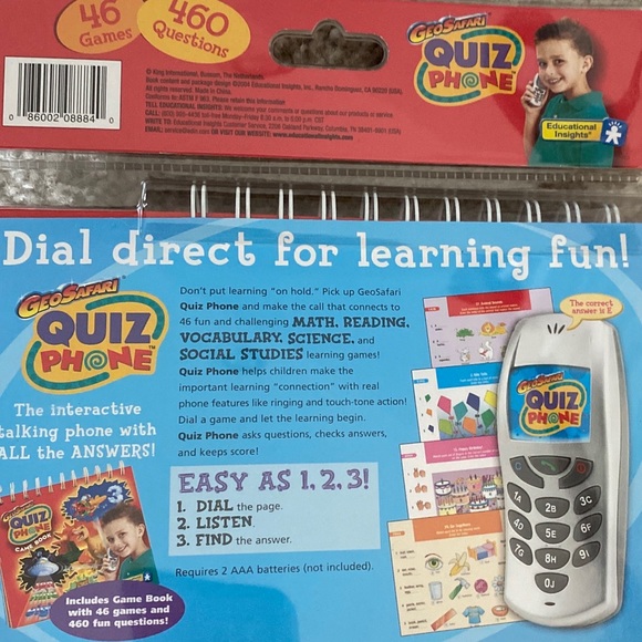NIB GEO SAFARI QUIZ PHONE EDUCATIONAL GREAT HOMESCHOOL TOOL - Picture 3 of 3